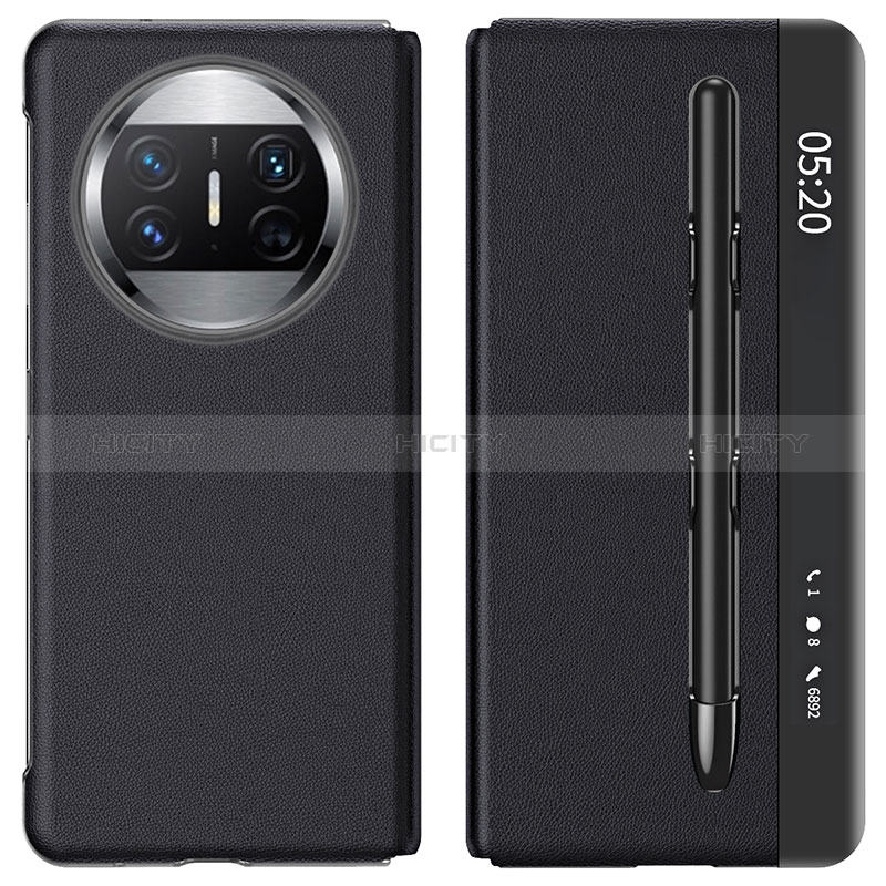 Coque Portefeuille Livre Cuir Etui Clapet ZL4 pour Huawei Mate X3 Plus