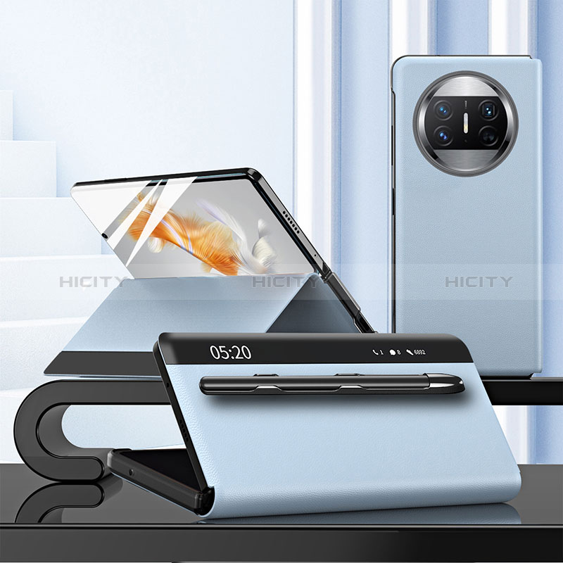 Coque Portefeuille Livre Cuir Etui Clapet ZL5 pour Huawei Mate X3 Plus
