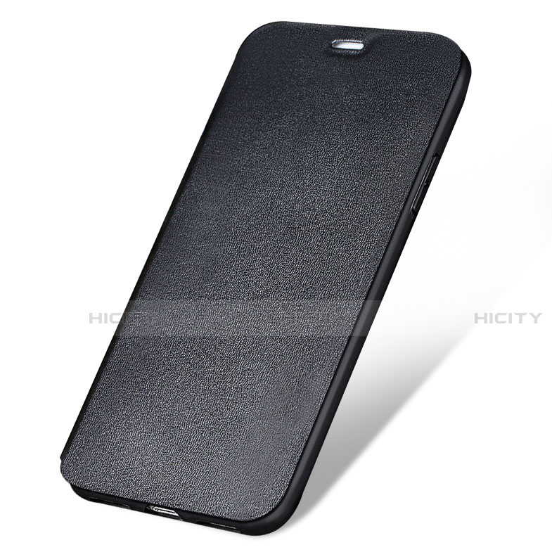 Coque Portefeuille Livre Cuir L01 pour Apple iPhone SE (2020) Noir Plus