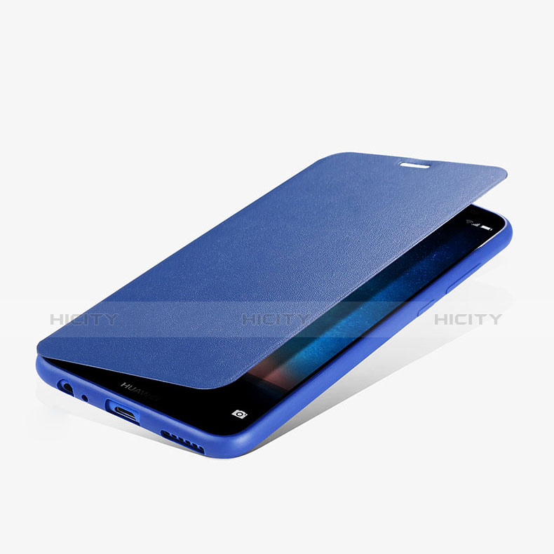 Coque Portefeuille Livre Cuir L01 pour Huawei Maimang 6 Bleu Plus