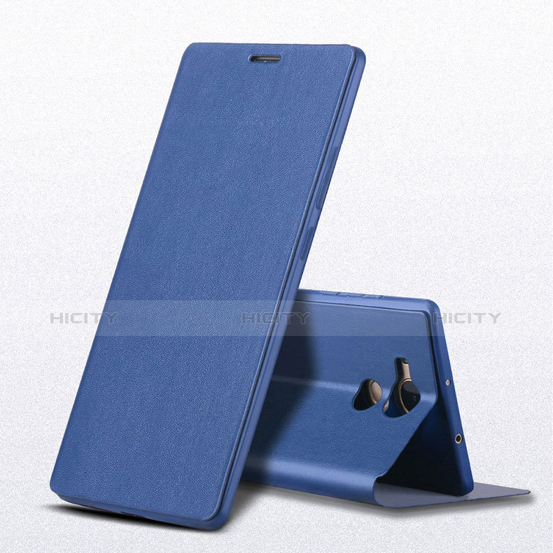 Coque Portefeuille Livre Cuir L01 pour Huawei Mate 8 Bleu Plus