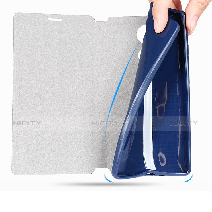 Coque Portefeuille Livre Cuir L01 pour Huawei Mate 8 Bleu Plus