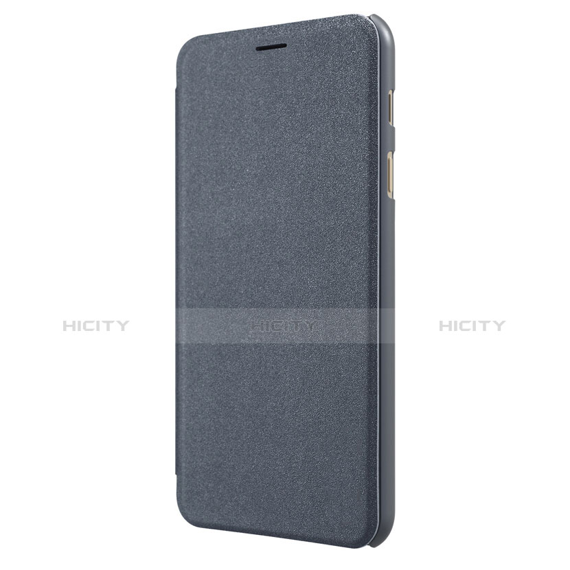 Coque Portefeuille Livre Cuir L01 pour Samsung Galaxy C7 (2017) Noir Plus