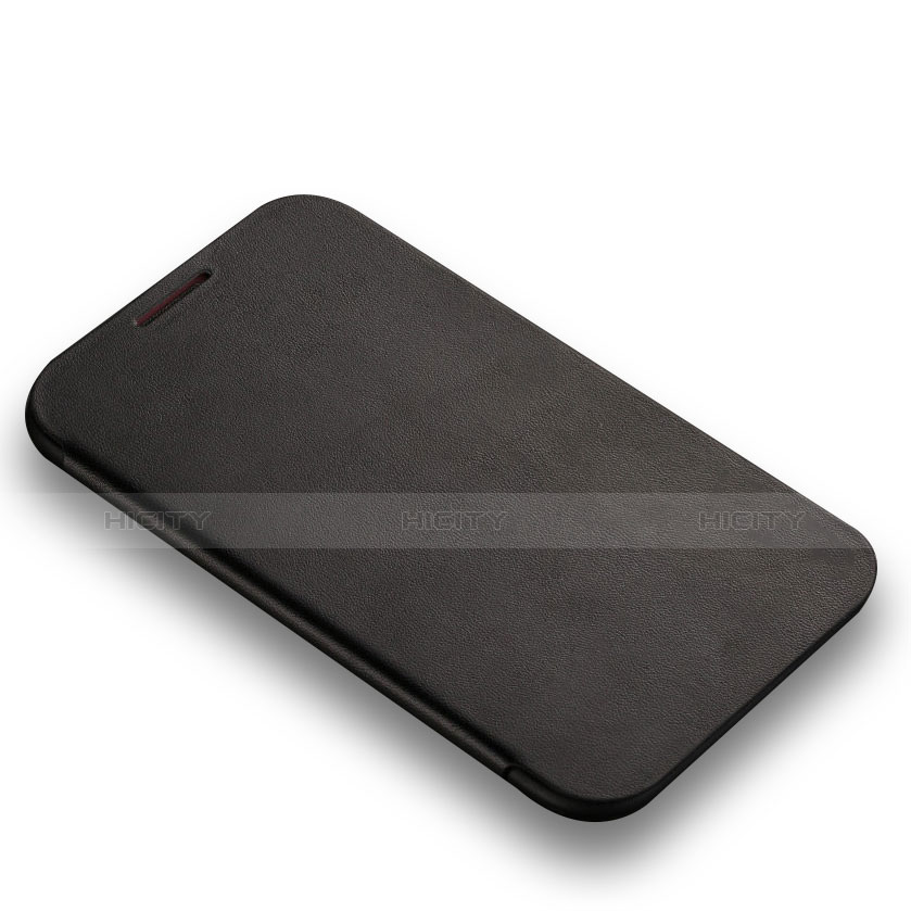 Coque Portefeuille Livre Cuir L01 pour Samsung Galaxy Note 2 N7100 N7105 Noir Plus