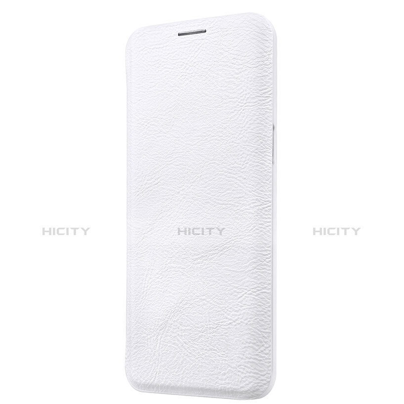 Coque Portefeuille Livre Cuir L01 pour Samsung Galaxy S8 Plus Blanc Plus
