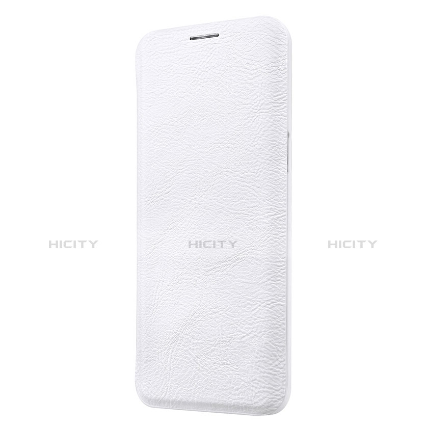 Coque Portefeuille Livre Cuir L01 pour Samsung Galaxy S9 Plus Blanc Plus