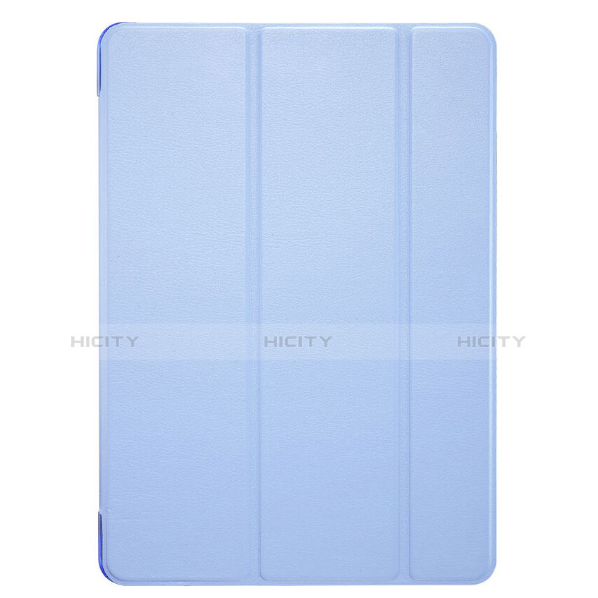 Coque Portefeuille Livre Cuir L02 pour Apple iPad Pro 12.9 Bleu Ciel Plus