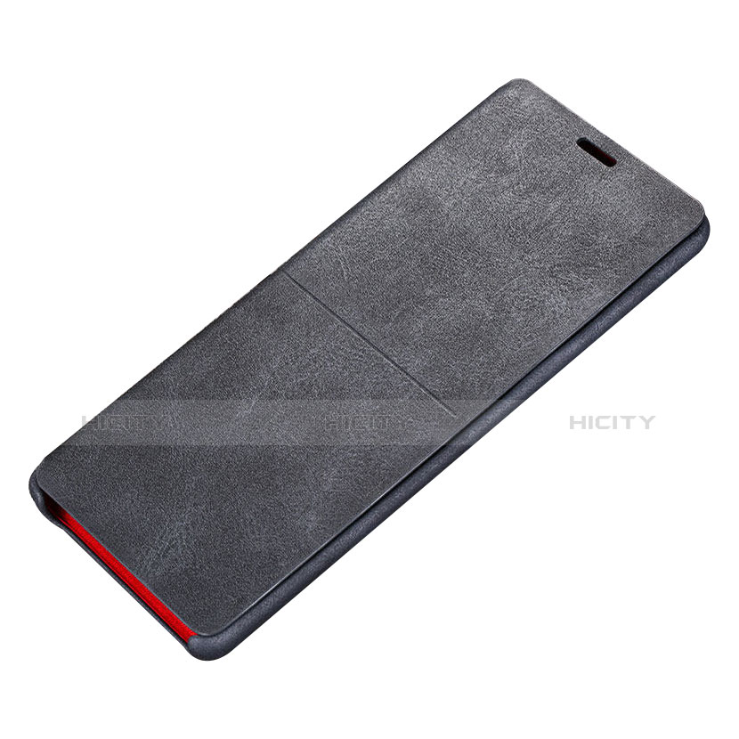 Coque Portefeuille Livre Cuir L02 pour Samsung Galaxy Note 8 Duos N950F Noir Plus