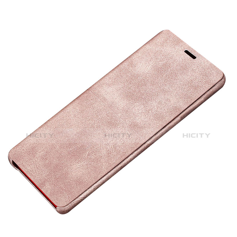 Coque Portefeuille Livre Cuir L02 pour Samsung Galaxy Note 8 Duos N950F Rose Plus