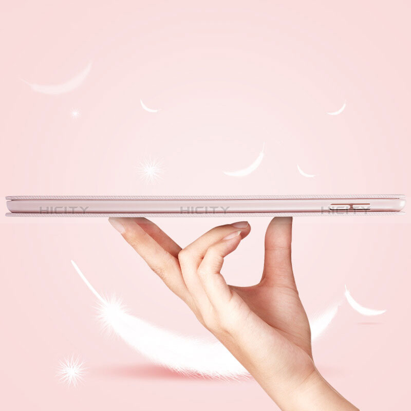 Coque Portefeuille Livre Cuir L05 pour Apple New iPad 9.7 (2018) Rose Plus