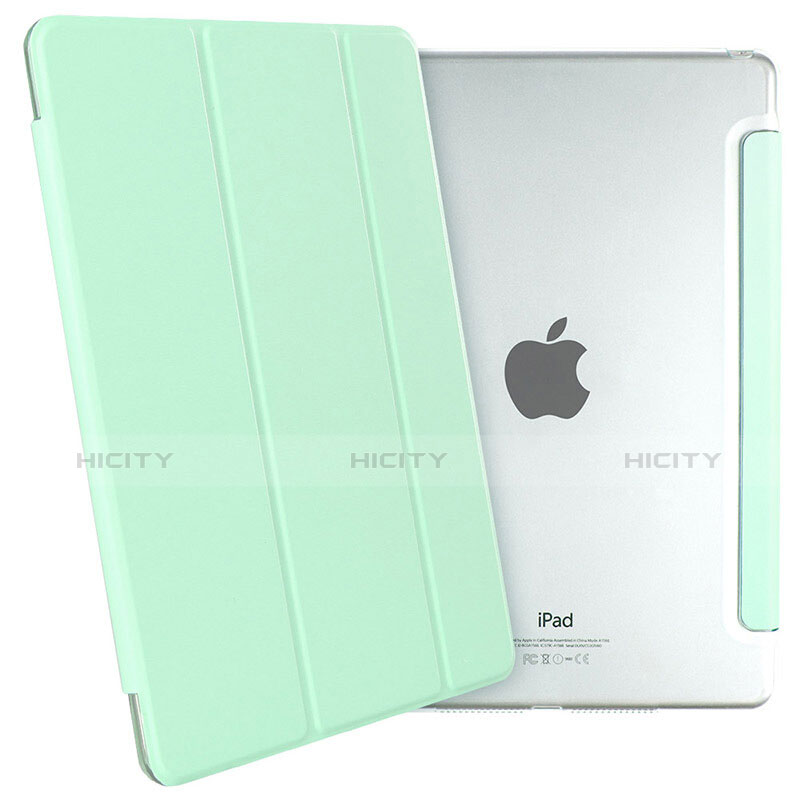 Coque Portefeuille Livre Cuir L06 pour Apple iPad Mini 2 Vert Plus