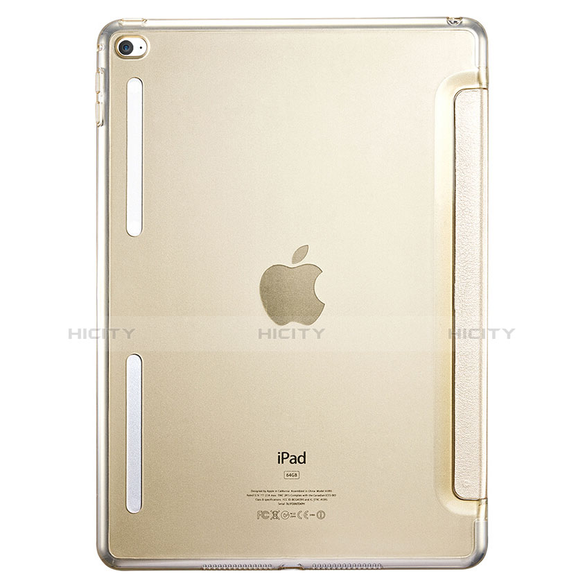 Coque Portefeuille Livre Cuir L06 pour Apple iPad Mini 4 Or Plus