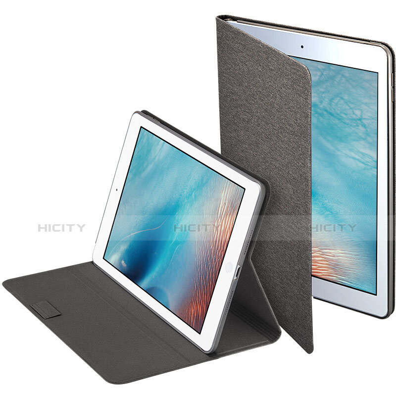 Coque Portefeuille Livre Cuir L06 pour Apple iPad Pro 10.5 Noir Plus