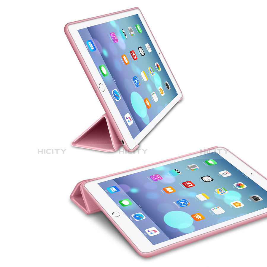 Coque Portefeuille Livre Cuir L11 pour Apple New iPad 9.7 (2017) Or Rose Plus