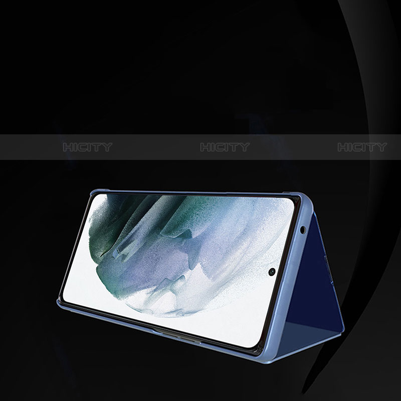Coque Portefeuille Livre Cuir Miroir Housse Etui Clapet H01 pour Samsung Galaxy S21 Ultra 5G Plus