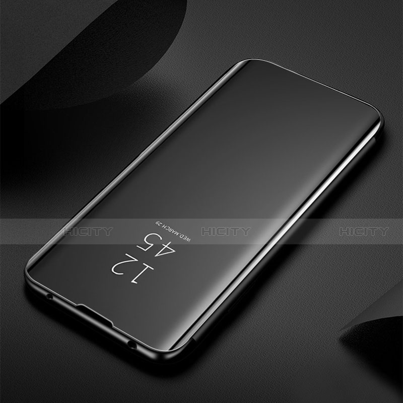 Coque Portefeuille Livre Cuir Miroir Housse Etui Clapet L01 pour Apple iPhone 13 Mini Noir Plus