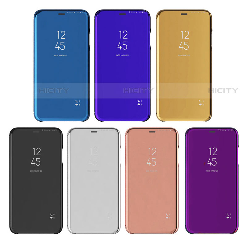 Coque Portefeuille Livre Cuir Miroir Housse Etui Clapet L01 pour Samsung Galaxy S21 FE 5G Plus