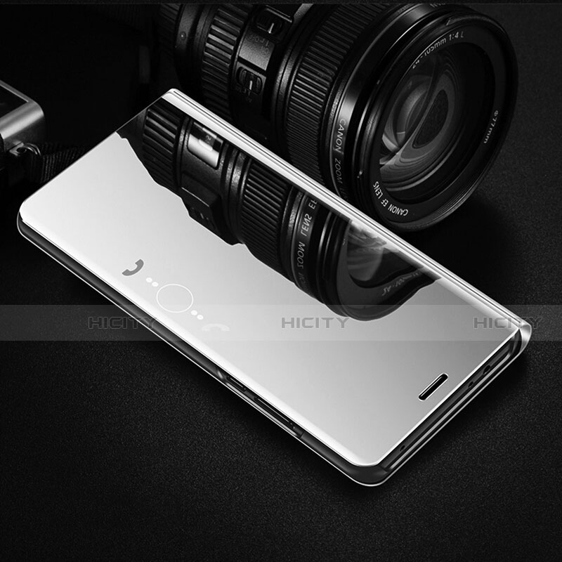 Coque Portefeuille Livre Cuir Miroir Housse Etui Clapet L01 pour Samsung Galaxy S30 Ultra 5G Argent Plus