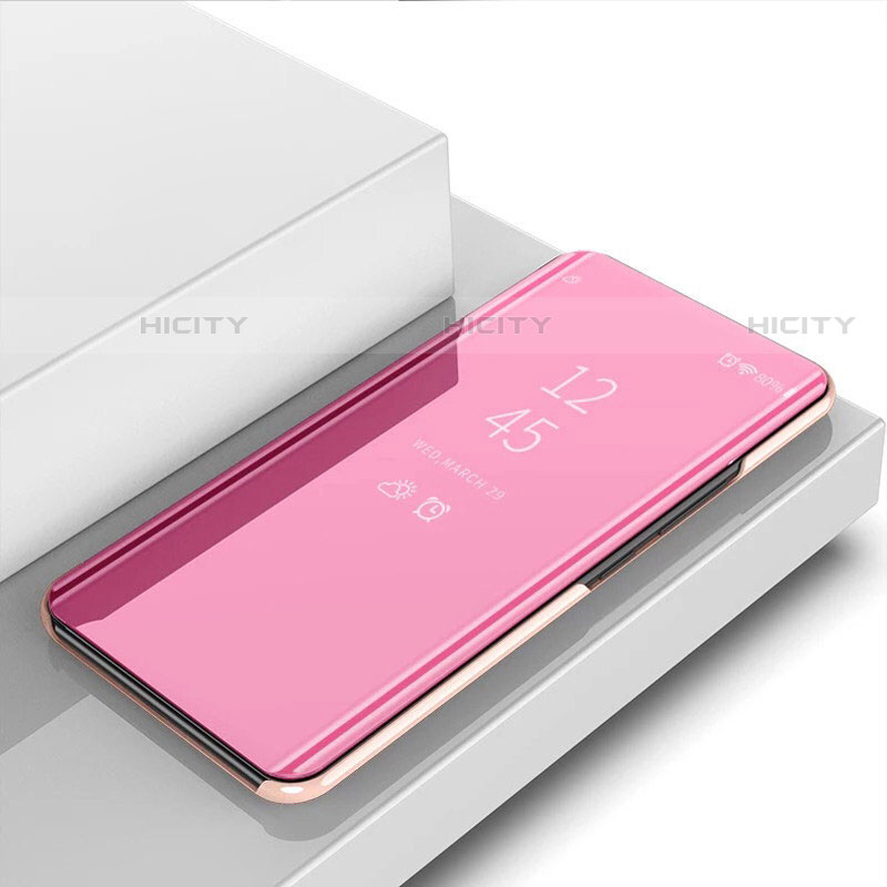 Coque Portefeuille Livre Cuir Miroir Housse Etui Clapet L01 pour Xiaomi Mi 11 Pro 5G Or Rose Plus