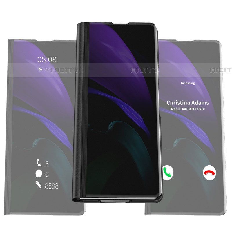 Coque Portefeuille Livre Cuir Miroir Housse Etui Clapet L02 pour Samsung Galaxy Z Fold4 5G Plus