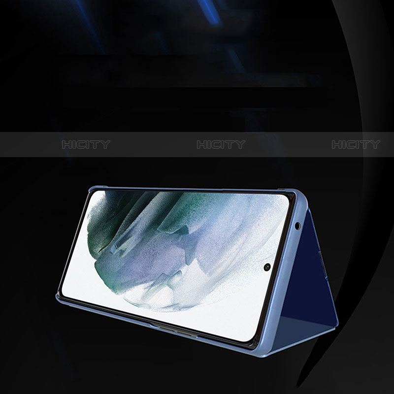 Coque Portefeuille Livre Cuir Miroir Housse Etui Clapet M01 pour Samsung Galaxy S21 Plus 5G Plus