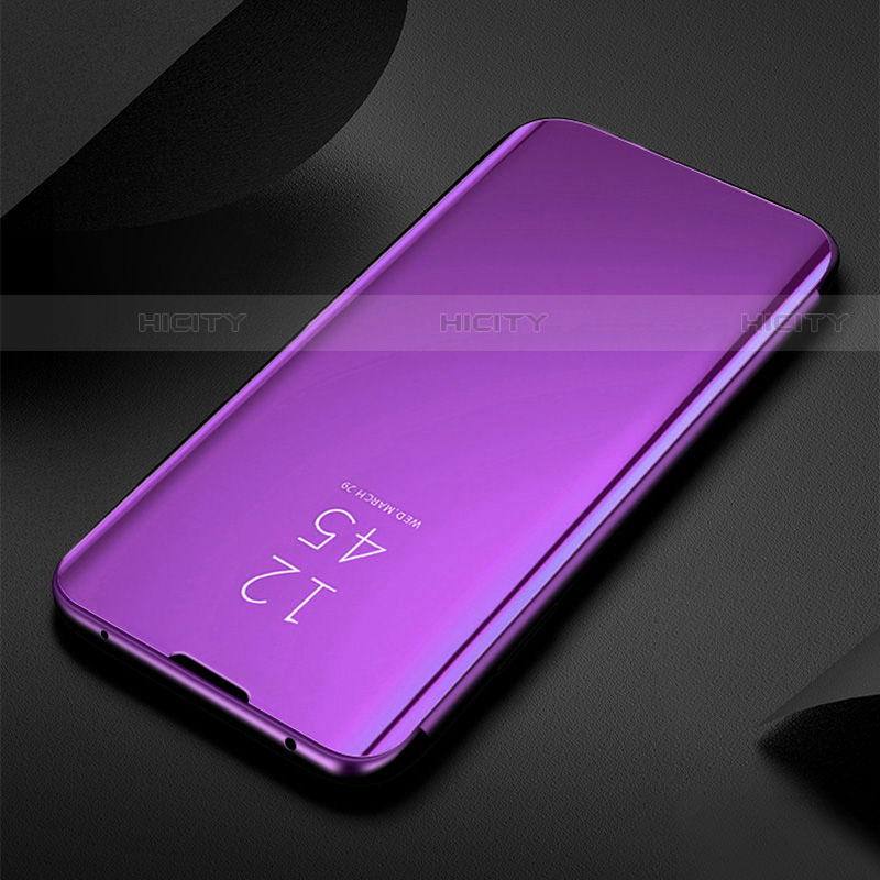 Coque Portefeuille Livre Cuir Miroir Housse Etui Clapet M01 pour Xiaomi Mi 11 5G Violet Plus