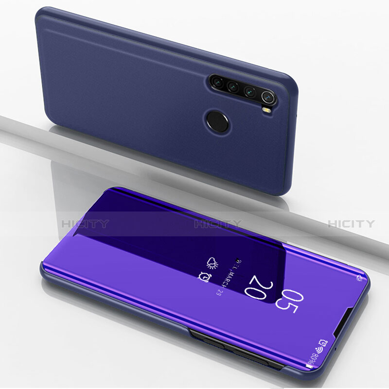 Coque Portefeuille Livre Cuir Miroir Housse Etui Clapet M01 pour Xiaomi Redmi Note 8 Violet Plus