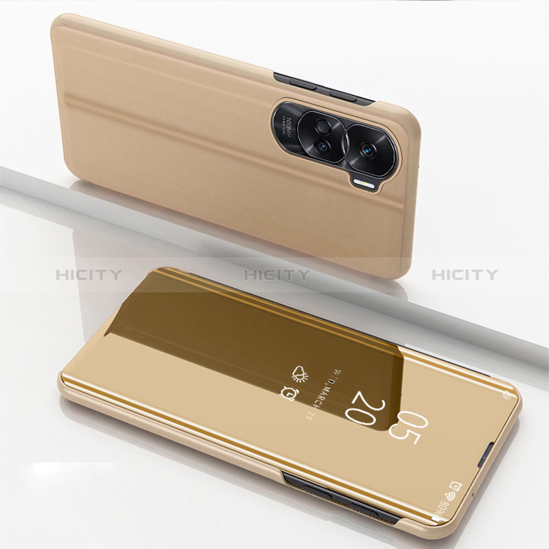 Coque Portefeuille Livre Cuir Miroir Housse Etui Clapet pour Huawei Honor 90 Lite 5G Plus