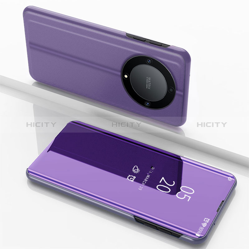 Coque Portefeuille Livre Cuir Miroir Housse Etui Clapet pour Huawei Honor Magic6 Lite 5G Plus