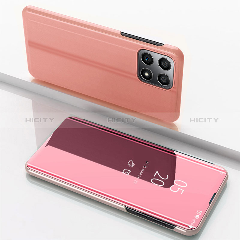 Coque Portefeuille Livre Cuir Miroir Housse Etui Clapet pour Huawei Honor X6a Plus