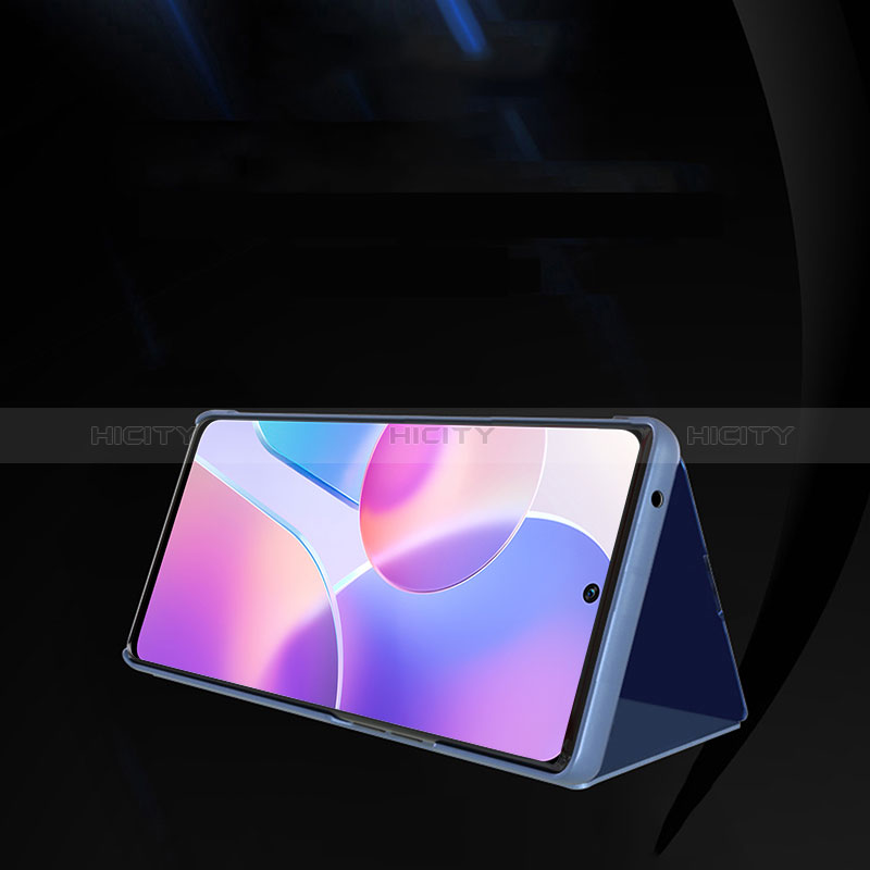 Coque Portefeuille Livre Cuir Miroir Housse Etui Clapet pour Huawei Honor X6a Plus