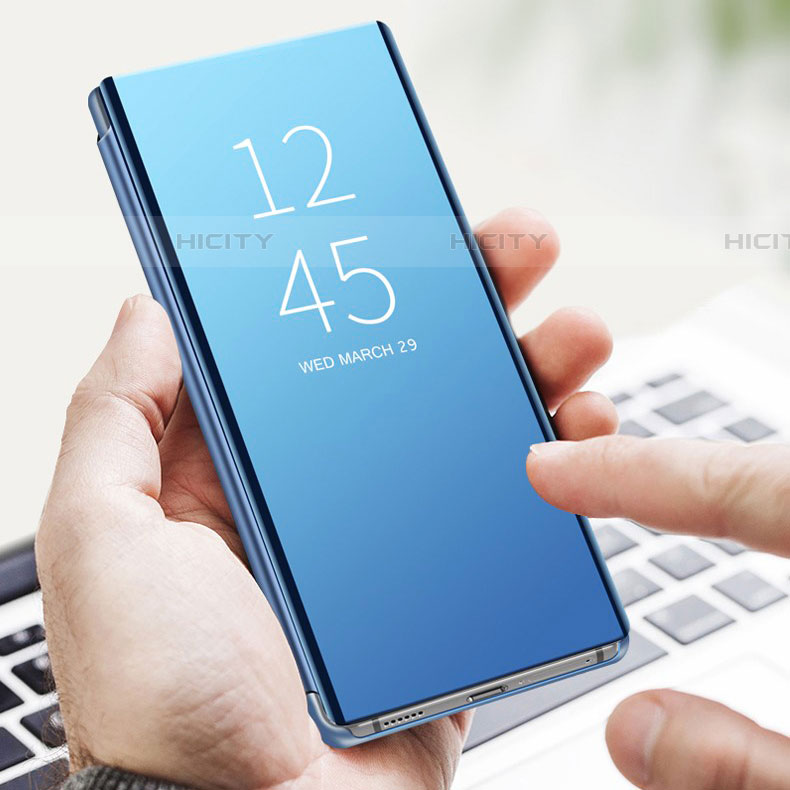 Coque Portefeuille Livre Cuir Miroir Housse Etui Clapet pour Samsung Galaxy A03s Plus