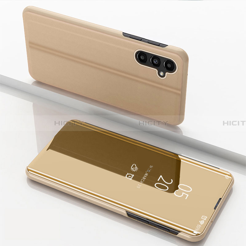 Coque Portefeuille Livre Cuir Miroir Housse Etui Clapet pour Samsung Galaxy A14 5G Plus