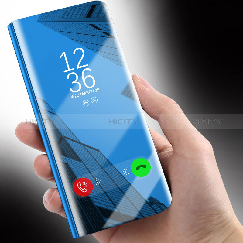Coque Portefeuille Livre Cuir Miroir Housse Etui Clapet pour Samsung Galaxy A50 Plus