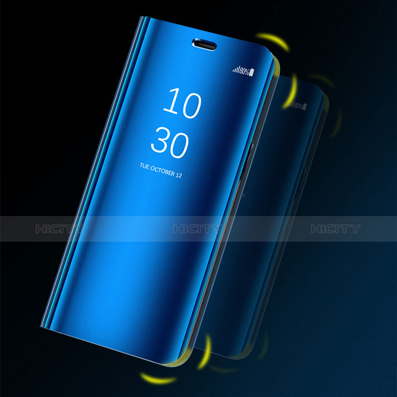 Coque Portefeuille Livre Cuir Miroir Housse Etui Clapet pour Samsung Galaxy A9s Plus