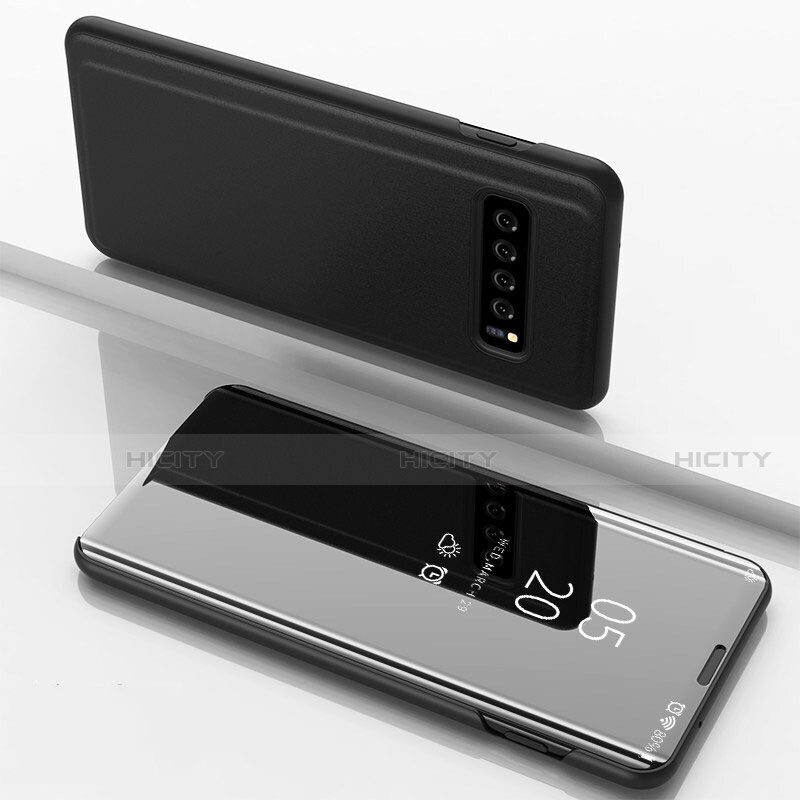 Coque Portefeuille Livre Cuir Miroir Housse Etui Clapet pour Samsung Galaxy S10 5G SM-G977B Plus