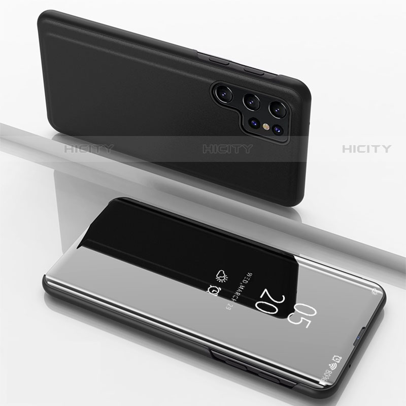 Coque Portefeuille Livre Cuir Miroir Housse Etui Clapet pour Samsung Galaxy S22 Ultra 5G Plus