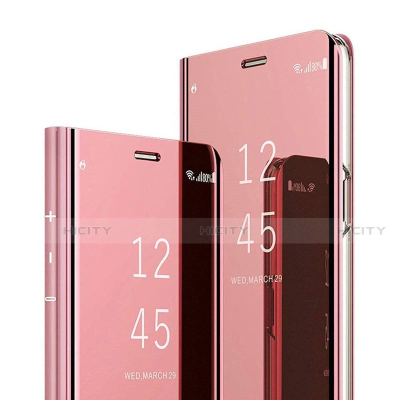 Coque Portefeuille Livre Cuir Miroir Housse Etui Clapet pour Xiaomi Mi 8 Pro Global Version Or Rose Plus
