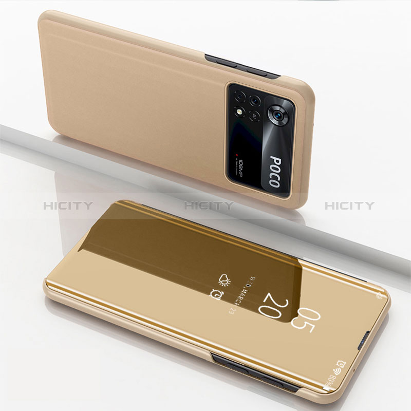 Coque Portefeuille Livre Cuir Miroir Housse Etui Clapet pour Xiaomi Redmi Note 11E Pro 5G Violet Clair Plus