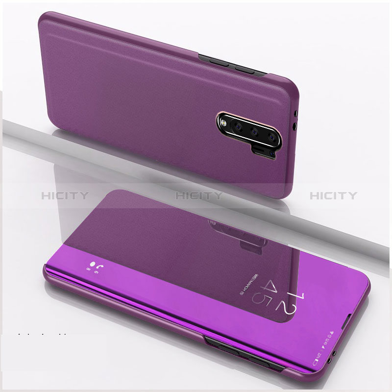 Coque Portefeuille Livre Cuir Miroir Housse Etui Clapet QH1 pour Xiaomi Redmi 9 Prime India Violet Plus