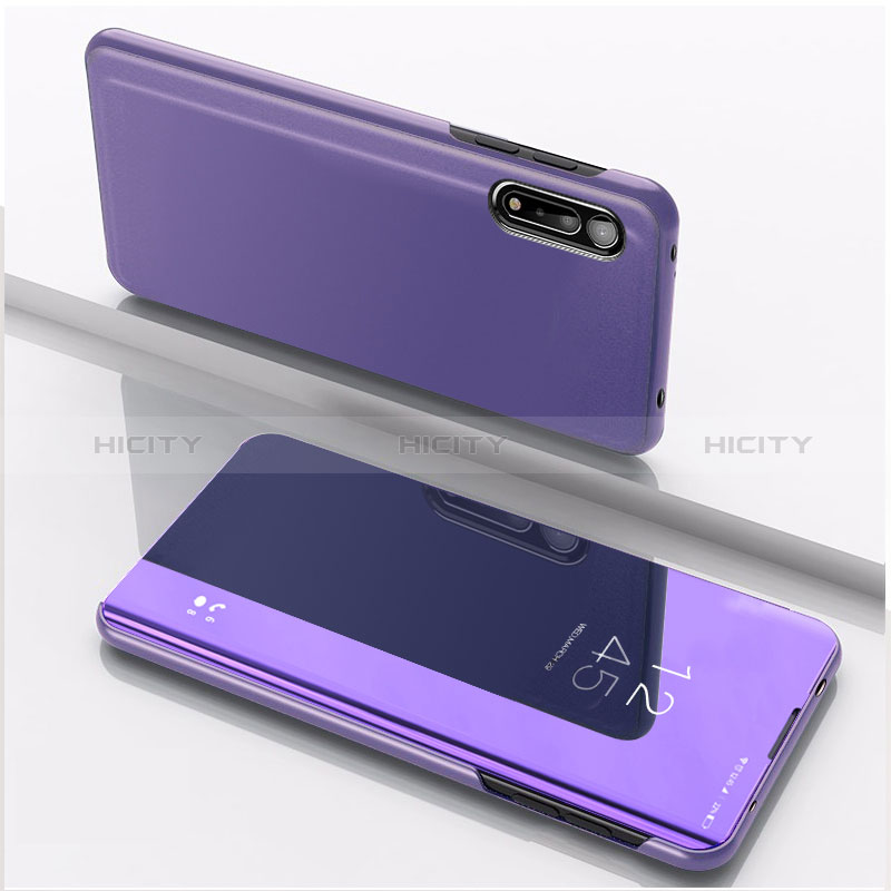 Coque Portefeuille Livre Cuir Miroir Housse Etui Clapet QH1 pour Xiaomi Redmi 9i Violet Plus