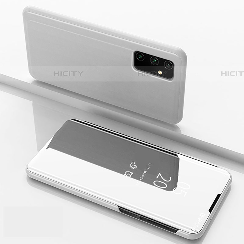 Coque Portefeuille Livre Cuir Miroir Housse Etui Clapet ZL1 pour Samsung Galaxy A05s Argent Plus