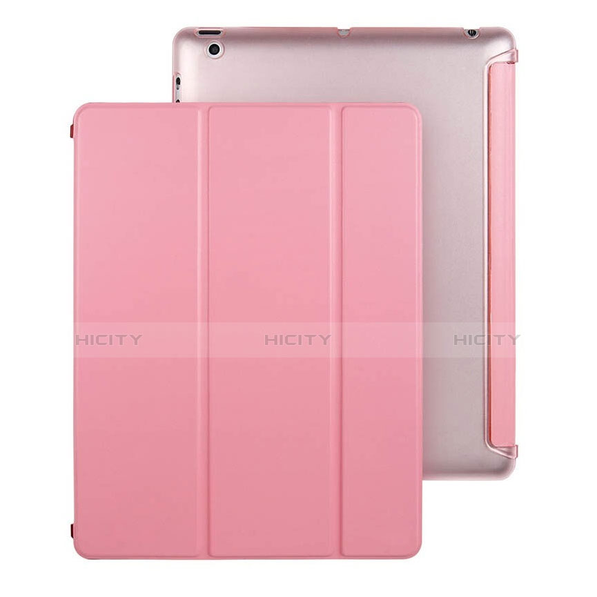 Coque Portefeuille Livre Cuir pour Apple iPad 2 Rose Plus