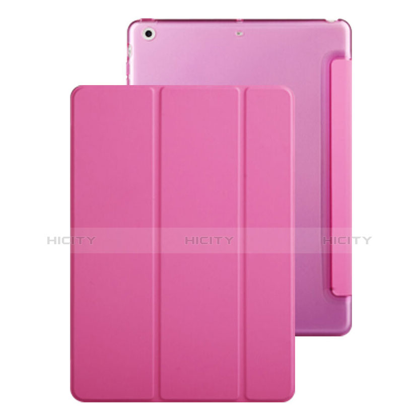 Coque Portefeuille Livre Cuir pour Apple iPad Mini 3 Rose Rouge Plus
