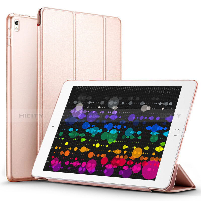 Coque Portefeuille Livre Cuir pour Apple iPad Pro 10.5 Or Rose Plus