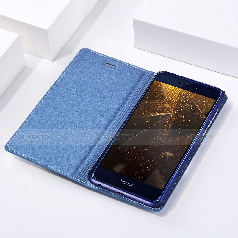 Coque Portefeuille Livre Cuir pour Huawei Honor 8 Bleu Plus