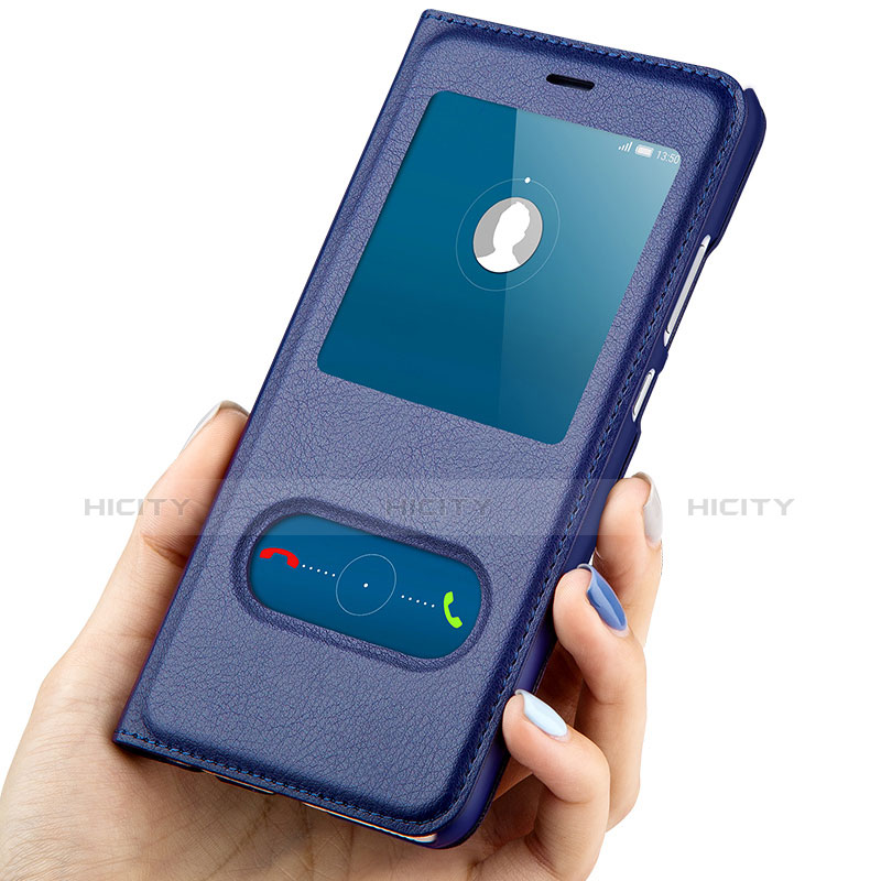 Coque Portefeuille Livre Cuir pour Huawei Nova Lite Bleu Plus