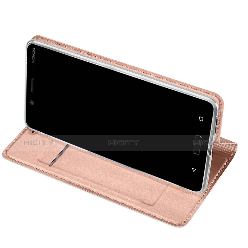 Coque Portefeuille Livre Cuir pour Nokia 8 Rose Plus