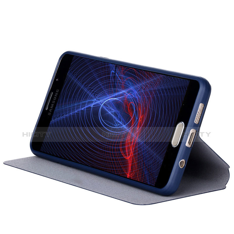 Coque Portefeuille Livre Cuir pour Samsung Galaxy A5 (2016) SM-A510F Bleu Plus