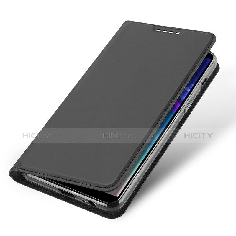 Coque Portefeuille Livre Cuir pour Samsung Galaxy A6 (2018) Noir Plus